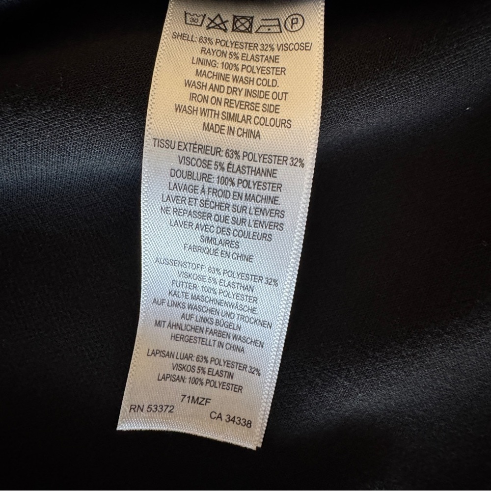 French Connection Black Whisper One Shoulder Envelope Dress Size 4 - Picture 7 of 7